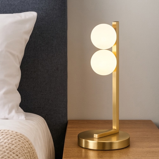 Ping pong tl2 ideal lux abat-jour lampada da comodino ottone