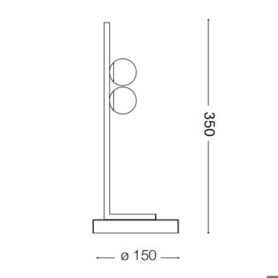 Ping pong tl2 ideal lux abat-jour lampada da comodino ottone
