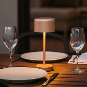 Lampada da tavolino per ristorante portatile senza fili marrone caffe