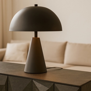 Lampada da tavolo moderna nero opaco h43cm