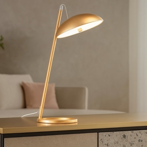 Lampada da tavolo moderna foglia oro led 3000k dimmerabile