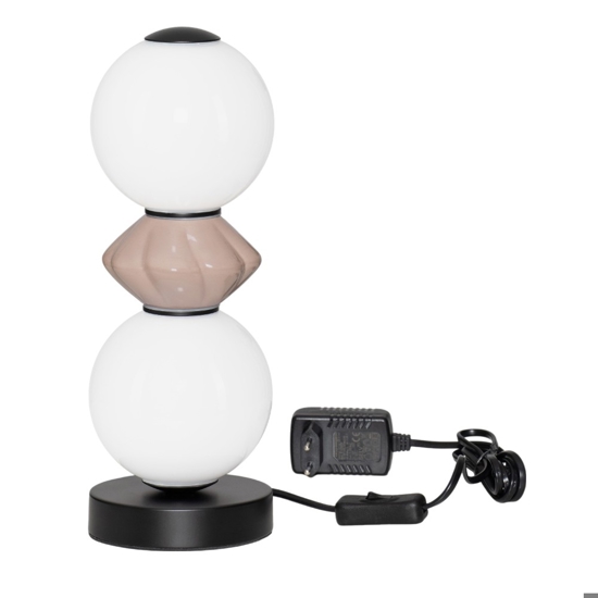 Abat-jour lampada da comodino moderna led 3000k vetro ceramica