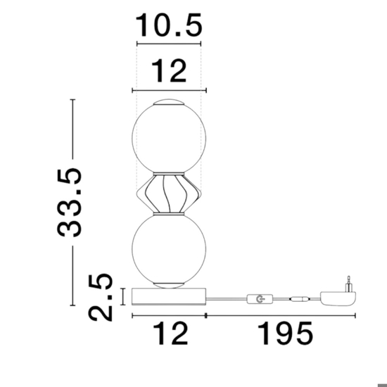 Abat-jour lampada da comodino moderna led 3000k vetro ceramica