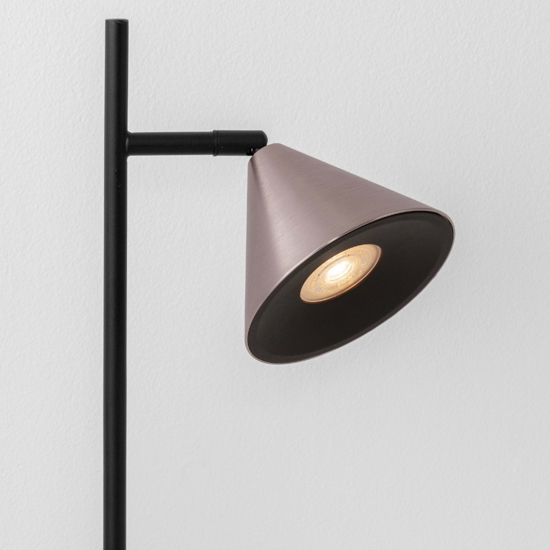 Lampada da tavolo moderna colore nero e oro rosa