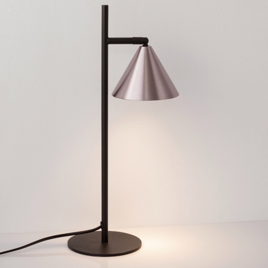 Lampada da tavolo moderna colore nero e oro rosa
