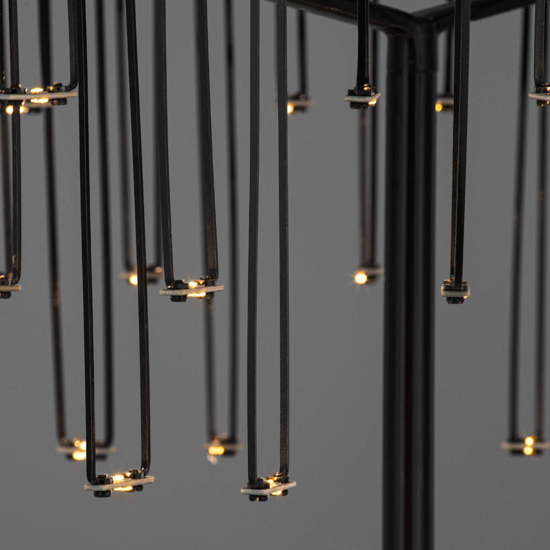 Lampada da tavolo led nera design moderna stelle cadenti Lampada da tavolo led nera design moderna stelle cadenti