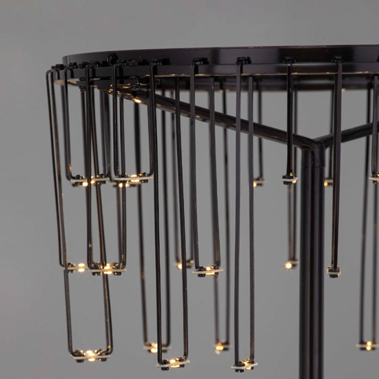 Lampada da tavolo led nera design moderna stelle cadenti Lampada da tavolo led nera design moderna stelle cadenti