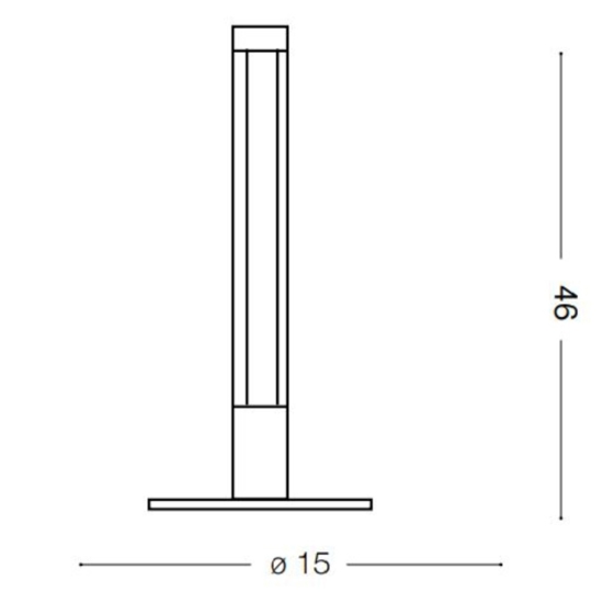 Yoko ideal lux lampada da tavolo per salotto led 3000k nero