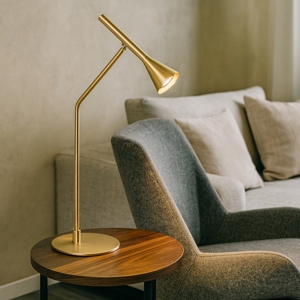 Visualizza i dettagli per Diesis tl lampada da tavolo led 3000k orientabile ottone Diesis tl lampada da tavolo led 3000k orientabile ottone