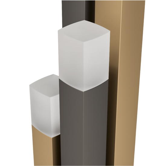 Lampada da tavolo nero marrone oro design moderna estanterios eglo