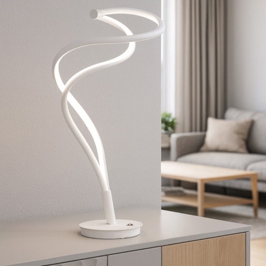 Lampada da tavolo bianca led da 2300k a 4000k design minimal