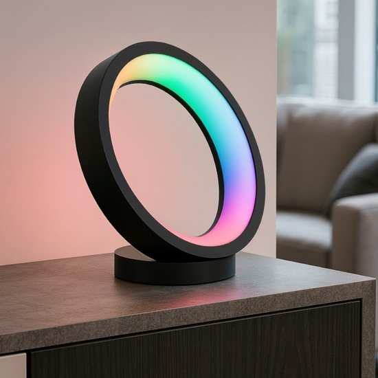 Marghera z eglo lampada da tavolo design minimal led rgb cct 2700k a 6500k