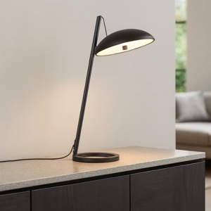 Lampada da tavolo flu nera moderna led 3000k dimmerabile