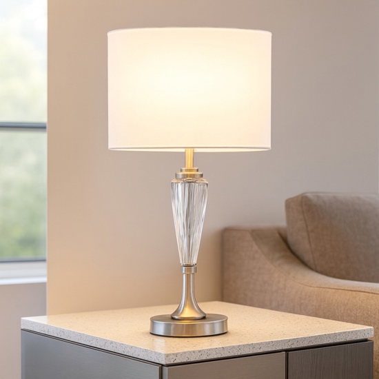 Maytoni alicante lampada da tavolo bianca per soggiorno decoro in vetro colato Maytoni alicante lampada da tavolo bianca per soggiorno decoro in vetro colato