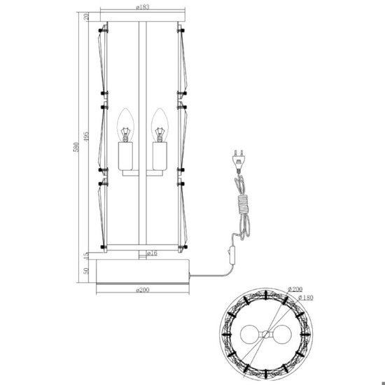 Maytoni lampada da tavolo puntes per soggiorno cromo in cristallo maytoni