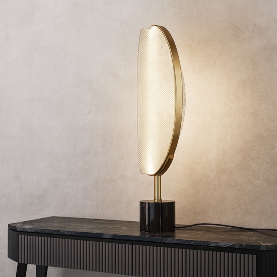 Lampada da tavolo breeze struttura oro ottone led 15w 3000k maytoni Lampada da tavolo breeze struttura oro ottone led 15w 3000k maytoni