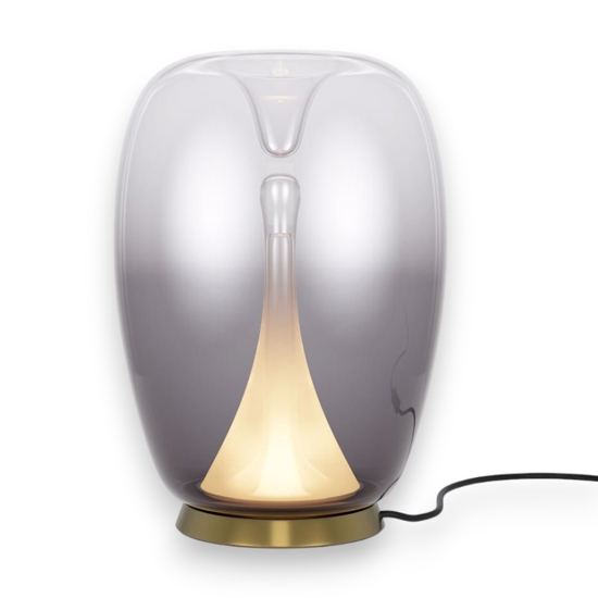 Maytoni splash lampada da tavolo design led 15w 3000k vetro fume