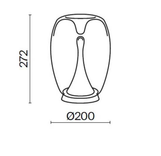 Maytoni splash lampada da tavolo design led 15w 3000k vetro fume