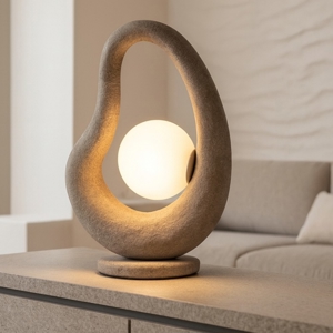Maytoni opus lampada da tavolo effetto pietra