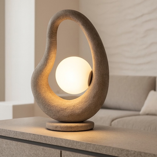 Maytoni opus lampada da tavolo effetto pietra