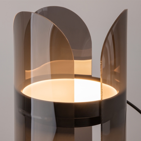 Maytoni insight lampada abat-jour moderna nera bidirezionale led 3000k