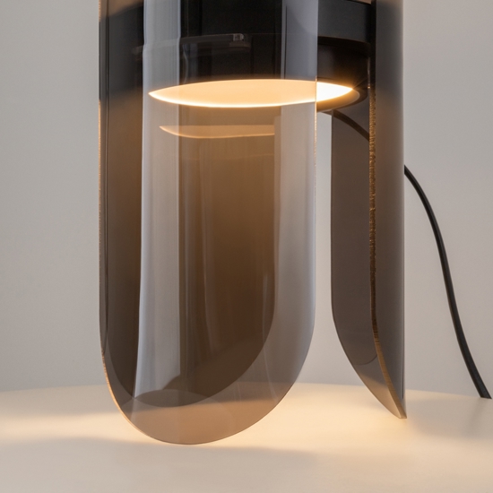 Maytoni insight lampada abat-jour moderna nera bidirezionale led 3000k
