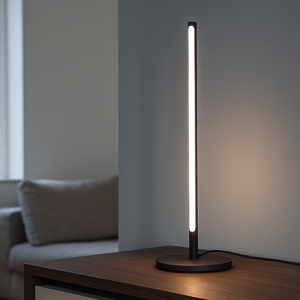 Ideal lux lampada da tavolo nera led 3000k filo tl design moderno