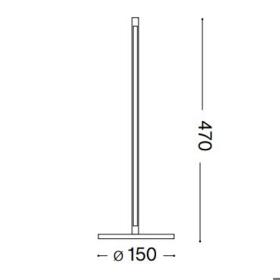Ideal lux lampada da tavolo nera led 3000k filo tl design moderno