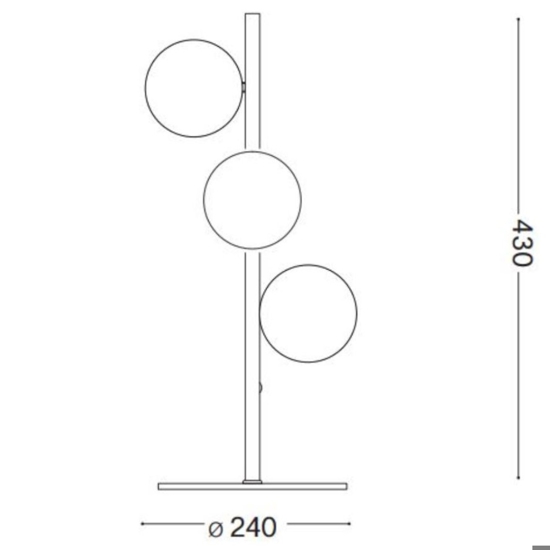 Perlage tl3 ideal lux lampada da tavolo 3 sfere vetro ambra Perlage tl3 ideal lux lampada da tavolo 3 sfere vetro ambra