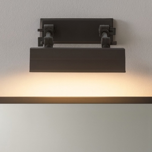 Piccola applique per quadro metallo nero opaco orientabile