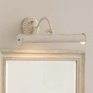Maytoni renoir applique bagno bianco anticato per specchio
