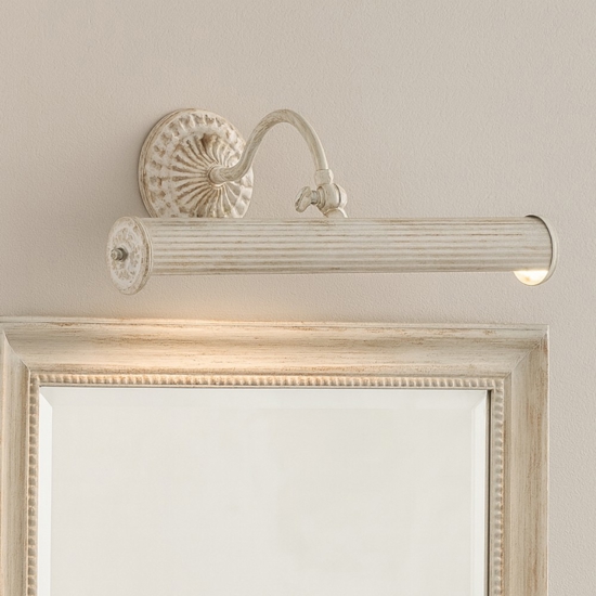 Maytoni renoir applique bagno bianco anticato per specchio