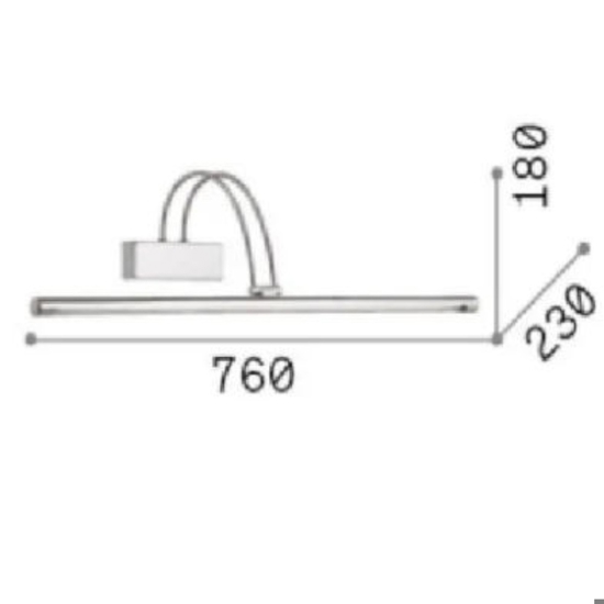 Applique da bagno brunito bow ap d76 ideal lux led 8w 3000k Applique da bagno brunito bow ap d76 ideal lux led 8w 3000k