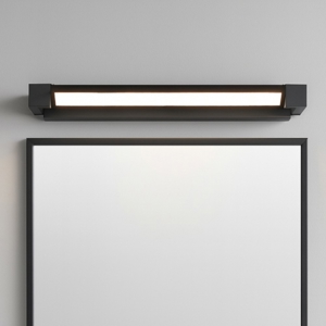 Applique nera per bagno led 9w 3000k 4000k orientabile dimmerabile