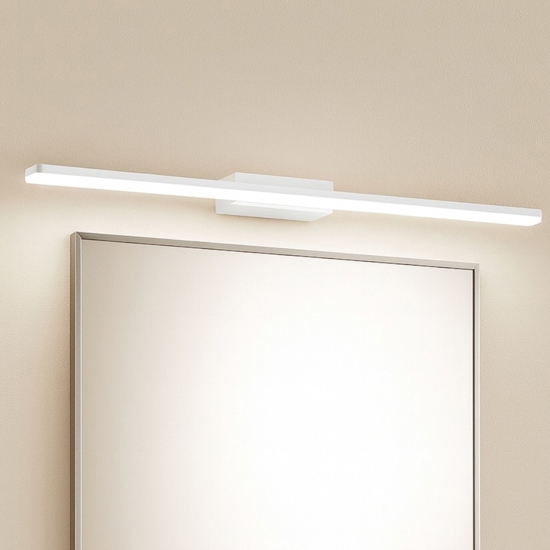 Applique bianca per bagno led 27w ideal lux make ap d90