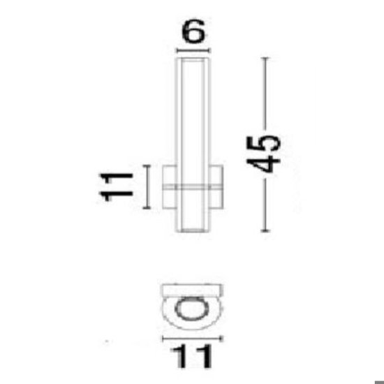 Applique dorata led 15w 4000k per bagno moderno 4000k