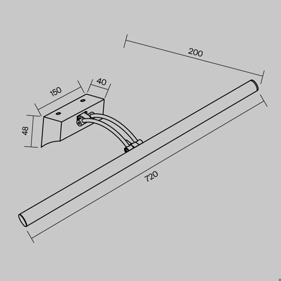 Maytoni fino applique da bagno orientabile per specchio led 3000k Maytoni fino applique da bagno orientabile per specchio led 3000k