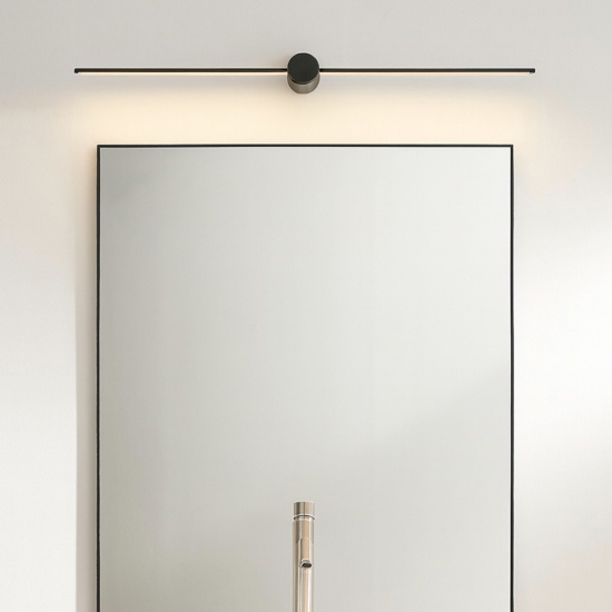 Grande applique nero 121cm per specchio da bagno ip44 led 15w 4000k Grande applique nero 121cm per specchio da bagno ip44 led 15w 4000k