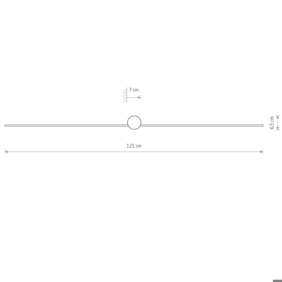 Grande applique nero 121cm per specchio da bagno ip44 led 15w 4000k Grande applique nero 121cm per specchio da bagno ip44 led 15w 4000k