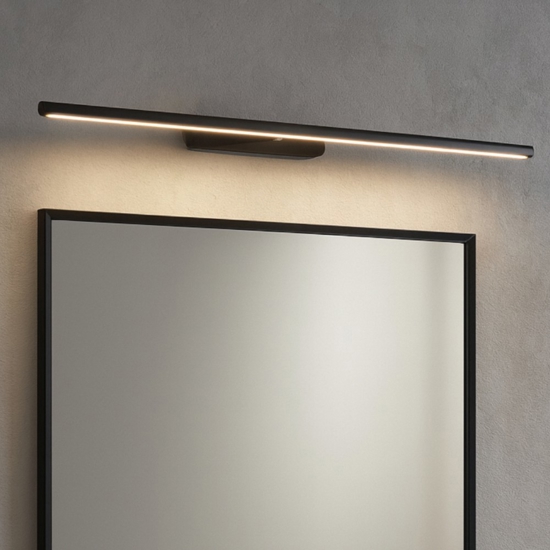 Applique per specchio da bagno led nera orientabile linea light straight Applique per specchio da bagno led nera orientabile linea light straight