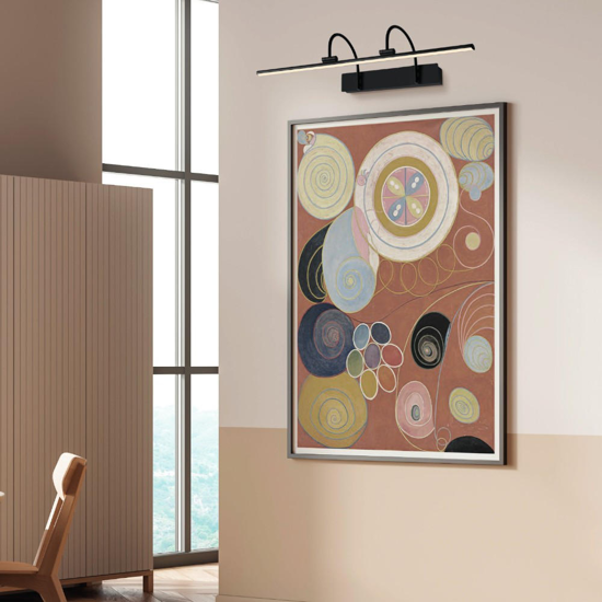 Applique nero 60cm per specchio da bagno led 12w 3000k Applique nero 60cm per specchio da bagno led 12w 3000k