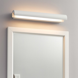 Applique da bagno 3000k ip44 linea light halfpipe 2 bianca orientabile