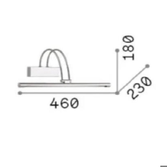 Ideal lux bow ap d46 applique da bagno brunito led 4w Ideal lux bow ap d46 applique da bagno brunito led 4w