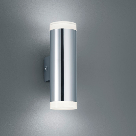 Applique da bagno cilindro cromo led 8w 3000k ip44