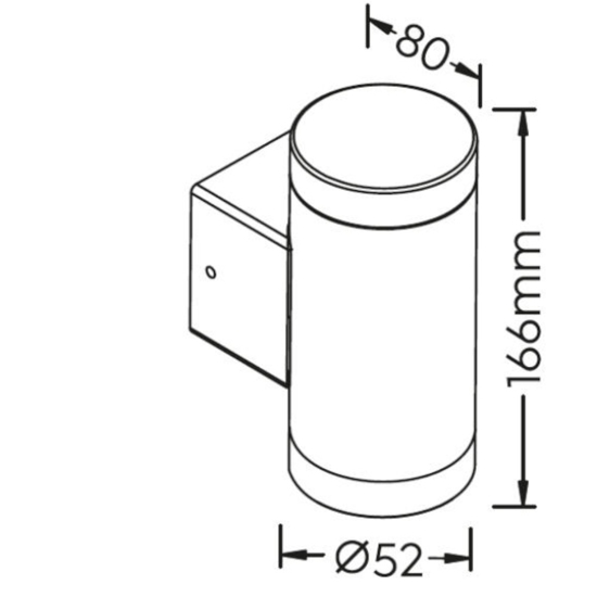 Applique da bagno cilindro cromo led 8w 3000k ip44