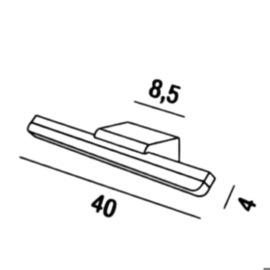 Applique per specchio da bagno led 10w 4000k perenz bold
