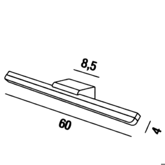 Perenz bold applique cromo specchio da bagno led 14w 4000k