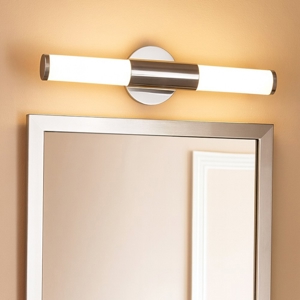 Palmera eglo applique da bagno cilindrico in vetro opaco per specchio ip44