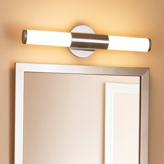Palmera eglo applique da bagno cilindrico in vetro opaco per specchio ip44