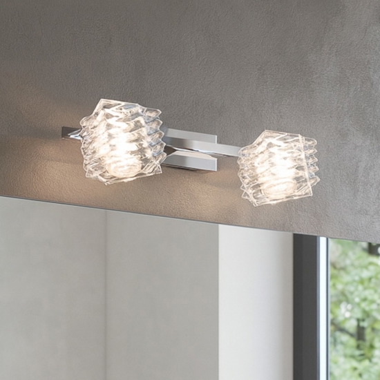 Top light rubik applique cubi di vetro trasparente